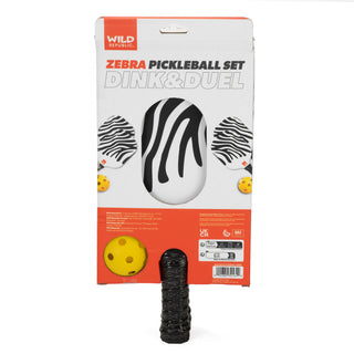 Wild Republic Zebra Pickleball Set - 15.75" Games and Action Toys