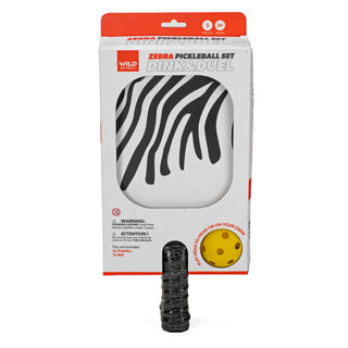 Wild Republic Zebra Pickleball Set - 15.75" Games and Action Toys