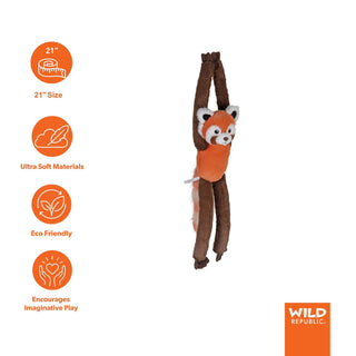 Wild Republic Hanging Eco Red Panda Stuffed Animal - 21" Stuffed Animals