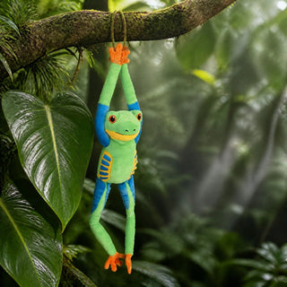 Wild Republic Hanging Eco Red Eyed Tree Frog Stuffed Animal - 21" Stuffed Animals