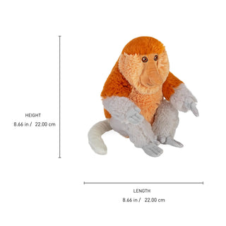 Wild Republic Cuddlekins Eco Mini Proboscis Monkey Stuffed Animal - 8" Stuffed Animals
