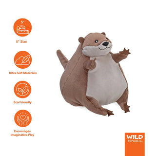 Wild Republic Flipkins River Otter Stuffed Animal - 5" Stuffed Animals