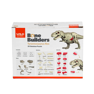 Wild Republic Bone Builders T-Rex 3D Skeleton Puzzle 42 Piece Set - 6.89" Figurines