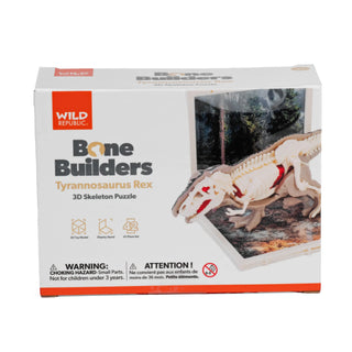 Wild Republic Bone Builders T-Rex 3D Skeleton Puzzle 42 Piece Set - 6.89" Figurines
