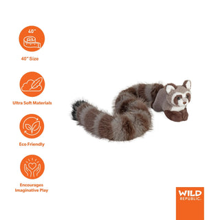 Wild Republic Tailkins Raccoon Stuffed Animal - 40" Stuffed Animals