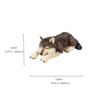 Wild Republic Cuddlekins Jumbo Wolf Stuffed Animal - 30" Stuffed Animals
