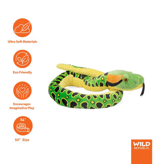 Wild Republic Snakesss Anaconda Stuffed Animal - 54" Stuffed Animals