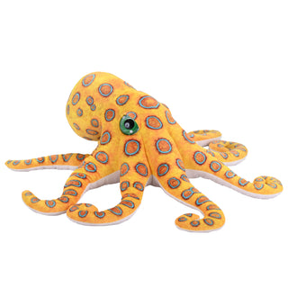 Living Ocean Blue Ring Octopus Stuffed Animal - 22"