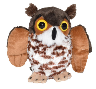 Pocketkins Eco Great Horned Owl Stuffed Animal - 5"