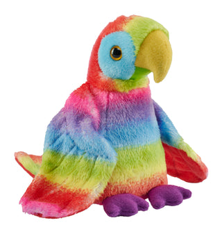 Rainbow Pocketkins Eco Macaw Stuffed Animal - 5"