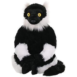 Black & White Lemur Stuffed Animal - 12"