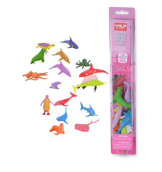 Tube of Neon Aquatic Figurines with Playmat