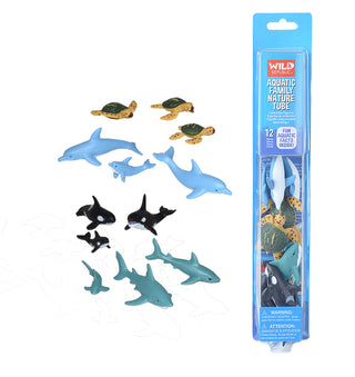 Tube of Ocean Family Figurines