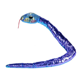 Teal Sequin Snake Stuffed Animal - 54"