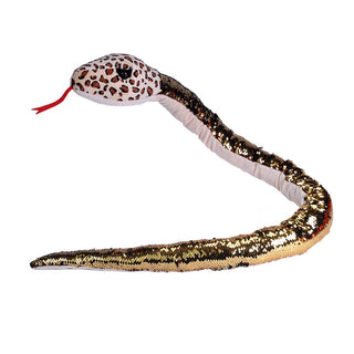 Leopard Sequin Snake Stuffed Animal - 54"