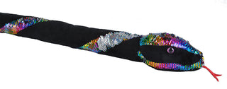 Rainbow Twist Sequin Snake Stuffed Animal - 54"