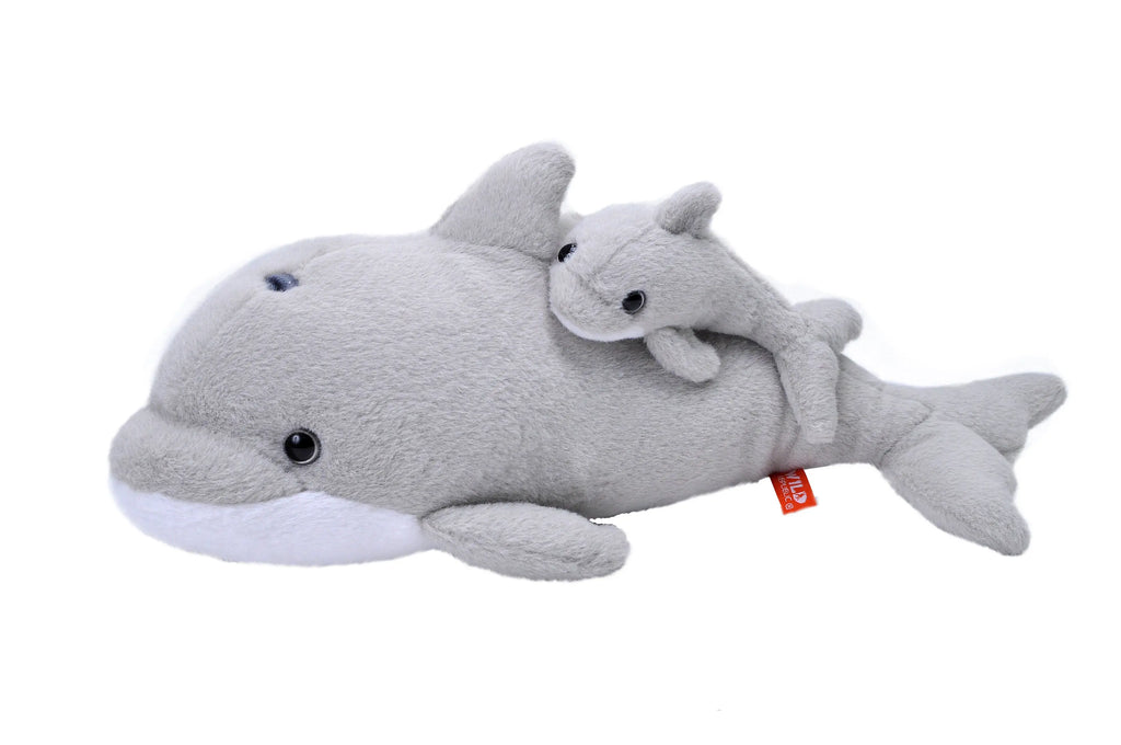 Wild Republic Flippers & Friends Recycled Ocean Plastic Ride-On Dolphin (Push Toy) view 2