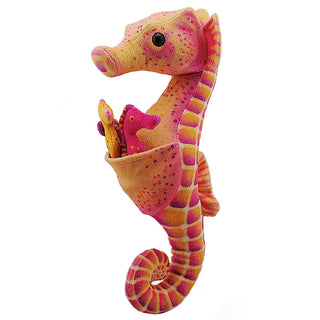 Sea Horse Dad with Babies Stuffed Animal - 13"
